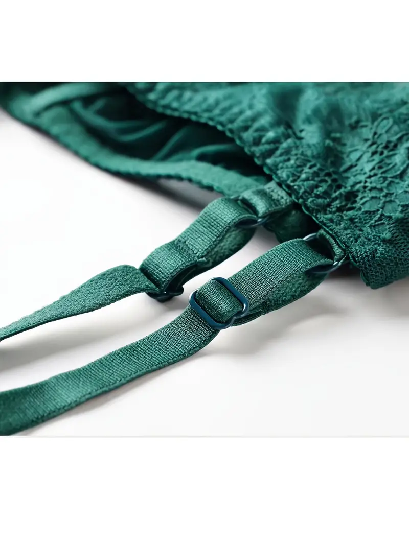 Women's Embroidered Lace Push Bra Panty Lingerie Set - Temu