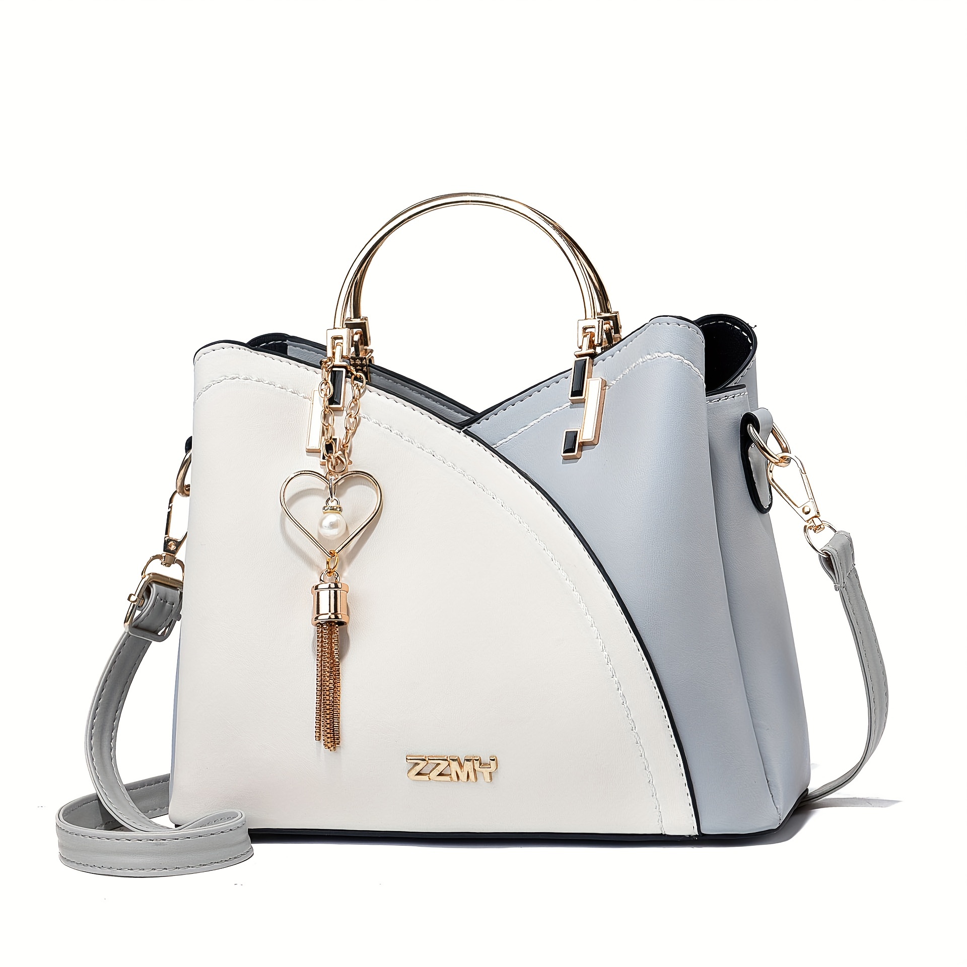 Fashion Printed Handbag For Women, Color Contrast Crossbody Bag, Elegant  Top Handle Square Purse - Temu
