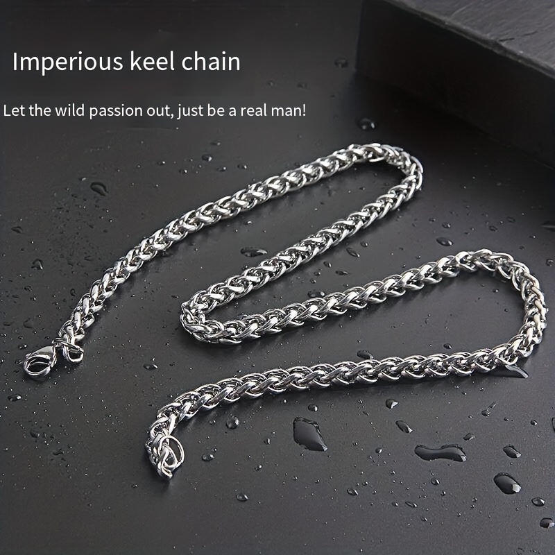 Korea Steel Jewelry 316l Stainless Steel Chain Necklace men's fashion  silver color Necklace Hip Hop women