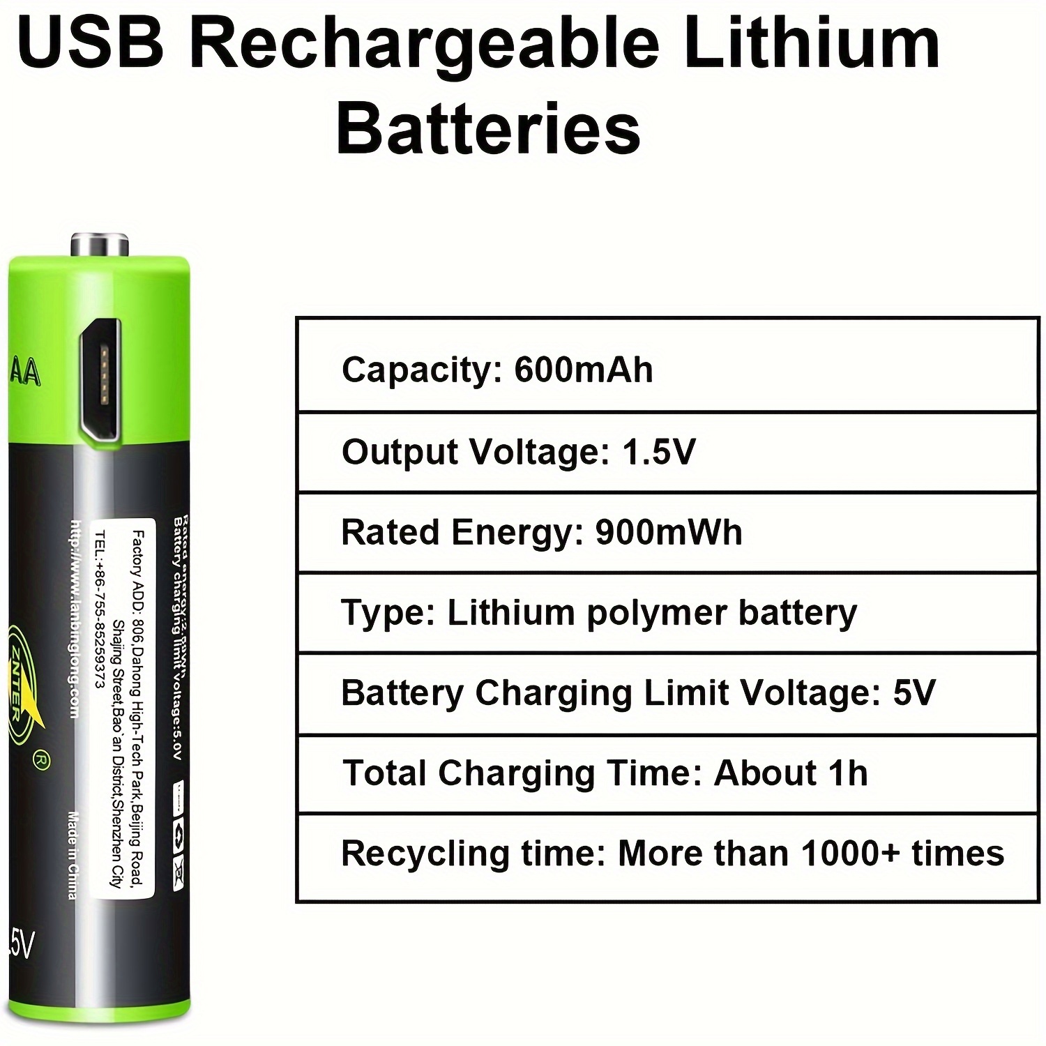 Batería AA litio 1Hora 1.5 V