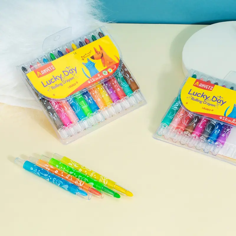 Durable And Won't Stain Hands Colored Twistable Crayons - Temu