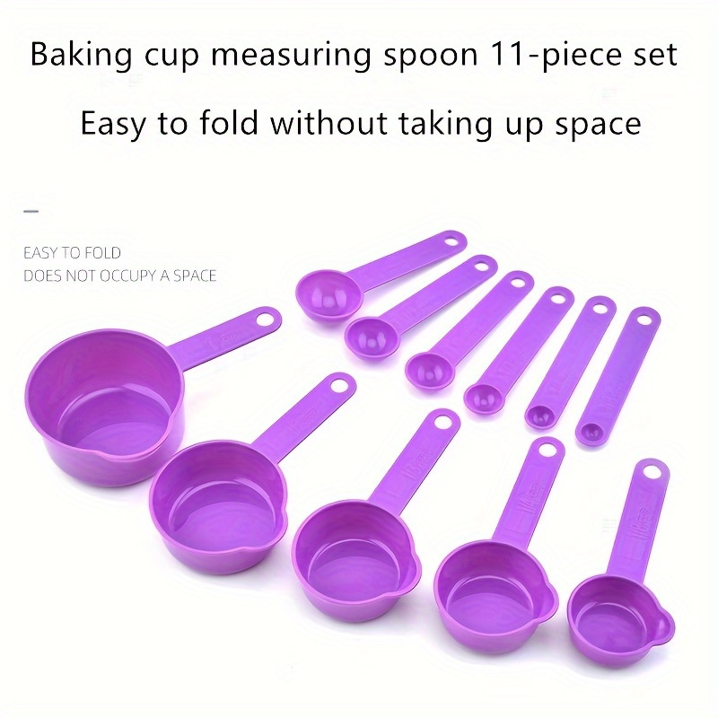 11pcs Set Plastic Measuring Spoon Measuring Cup 11 Piece Set - Temu