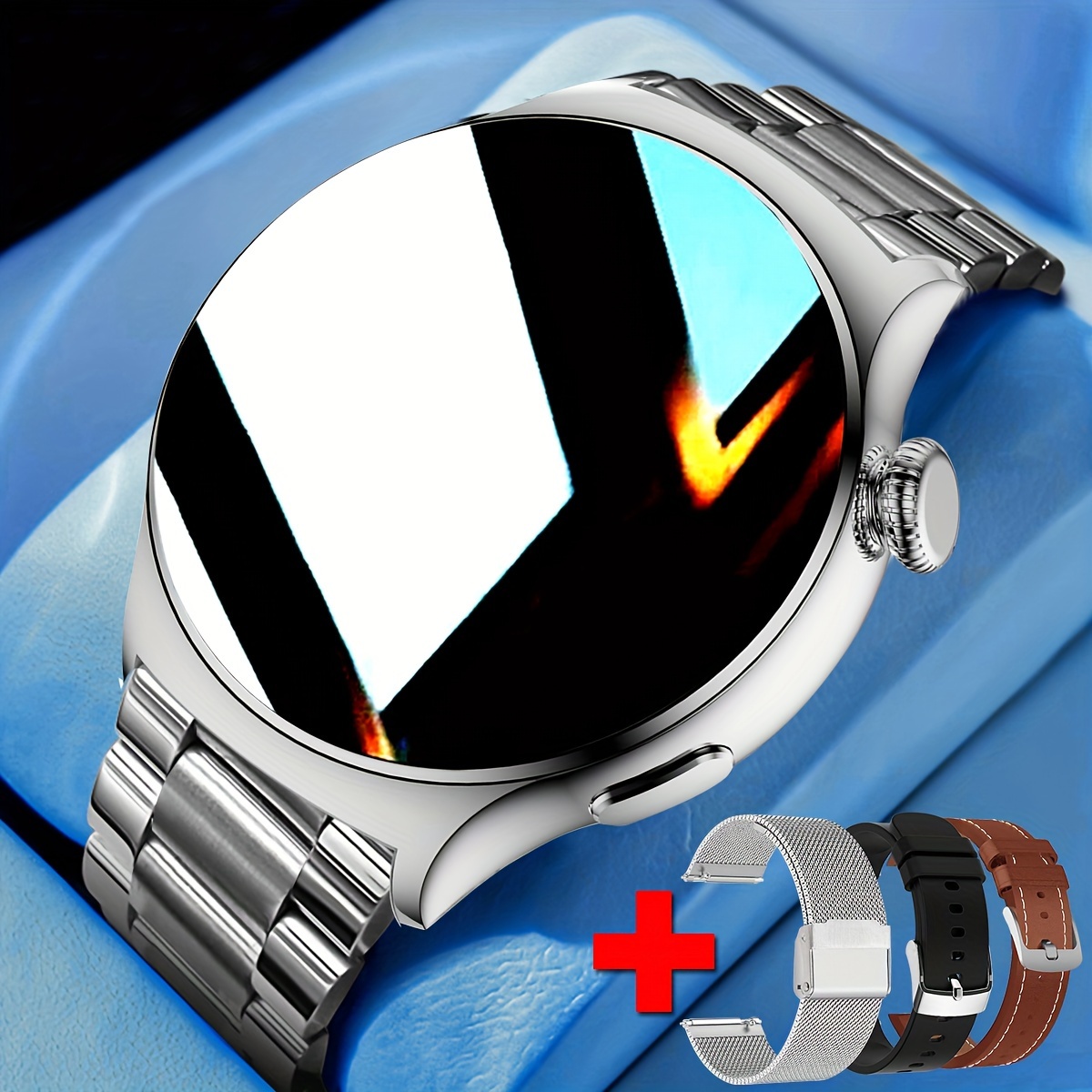 Touch Screen Luxury Steel Band Wireless Call Smart Watch - Temu