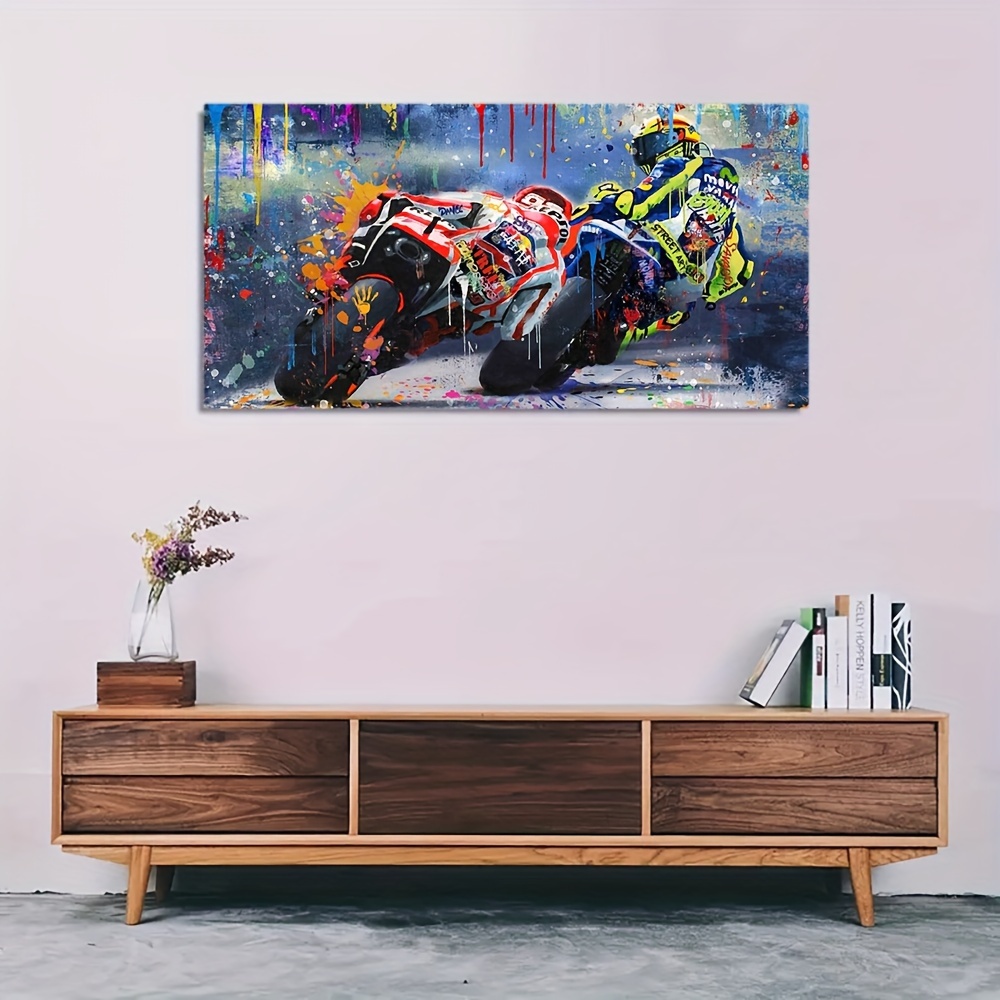 Abstract Watercolour Motorcycle Racing Posters And Prints Motorsport Fine  Art Canvas Painting On Wall Picture For Living Room - Painting &  Calligraphy - AliExpress