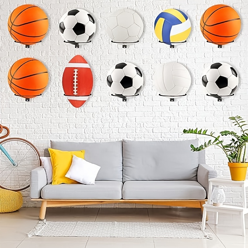 Présentoir mural auto-adhésif pour ballons, support de football