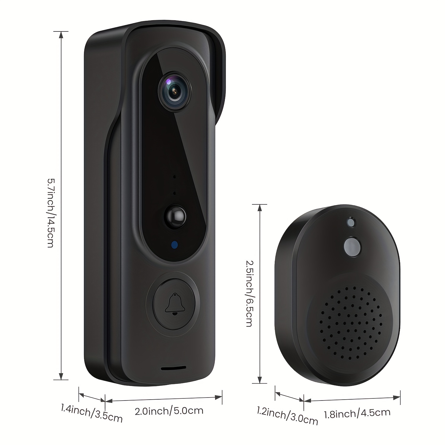 Wireless Video Doorbell Camera 1080p HD Chime Night Vision 2-Way