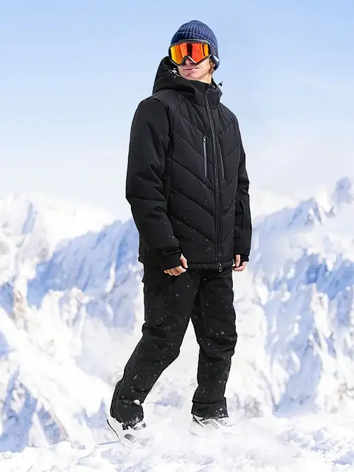 Veste Ski Femme, Capuche Imperméable Coupe-Vent combinaison de neige  combinaison ski Rembourré Snowboard Zipper Ski Suit Overall Ski Vetement  Vintage