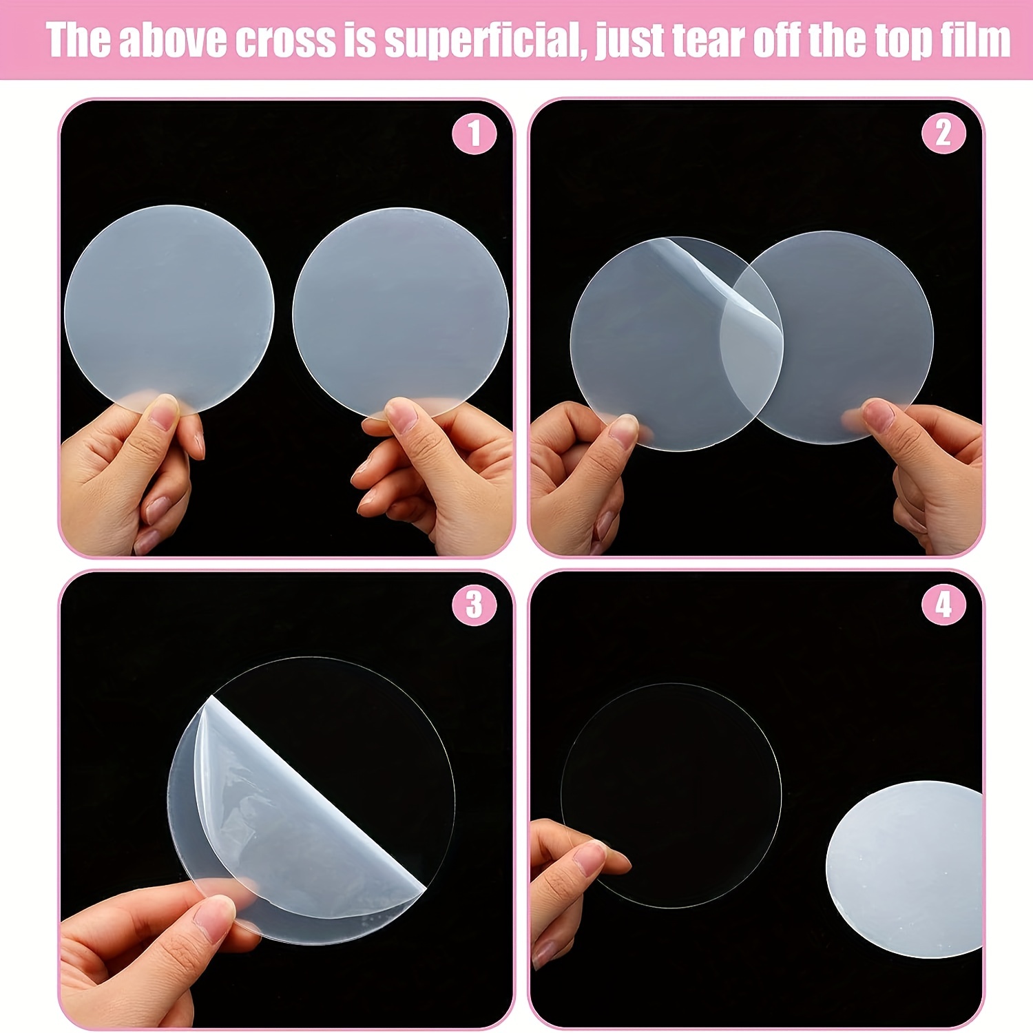 10 Pièces 4 Pouces Cercles Acryliques Transparentes Blancs - Temu