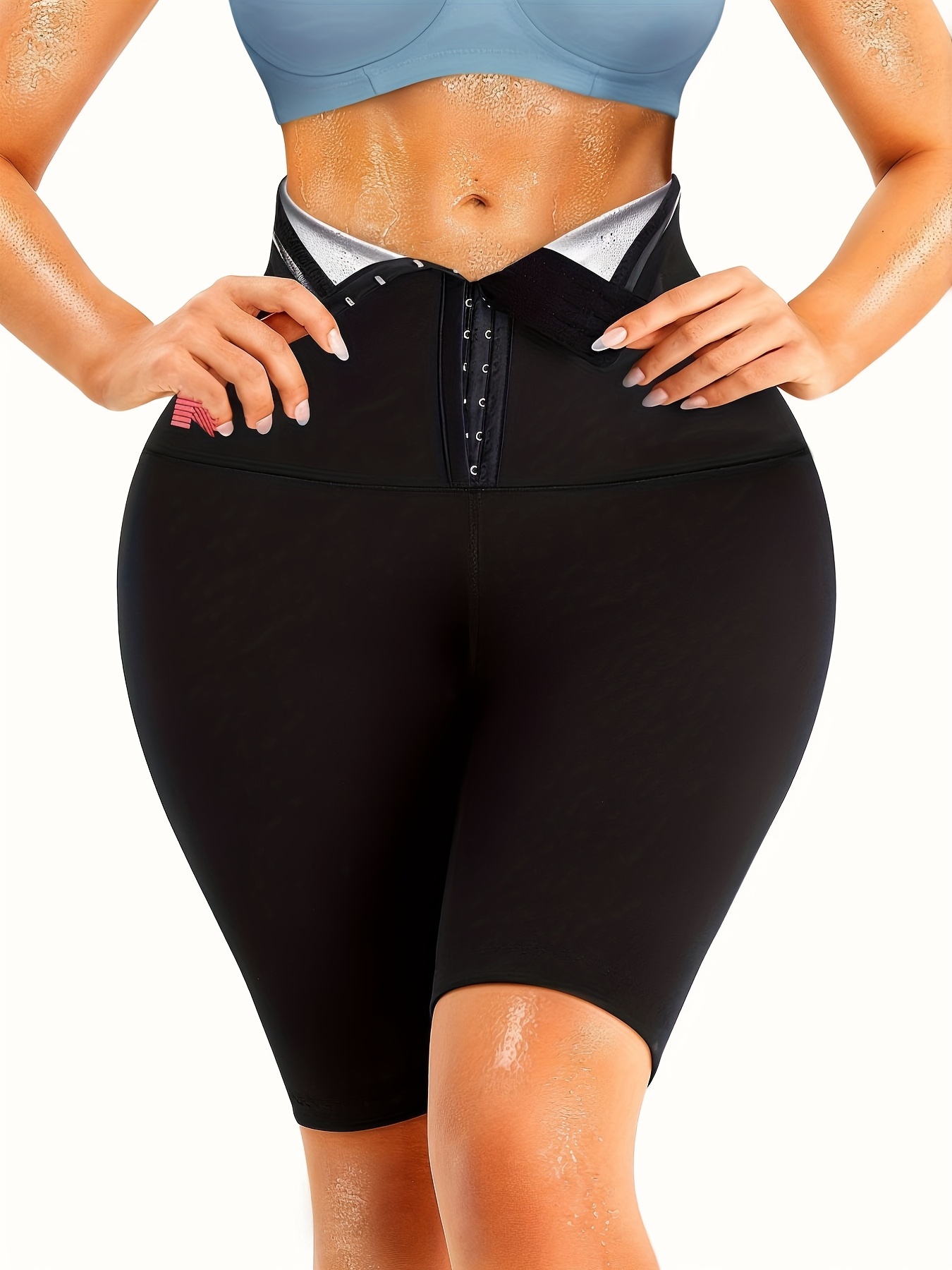 Sauna Sweat Shapewear High Waisted Leggings Pants Thigh Workout Suit Waist  Trainer Body Shaper Sweatsuit Exercise Fitness Gym Yoga Women