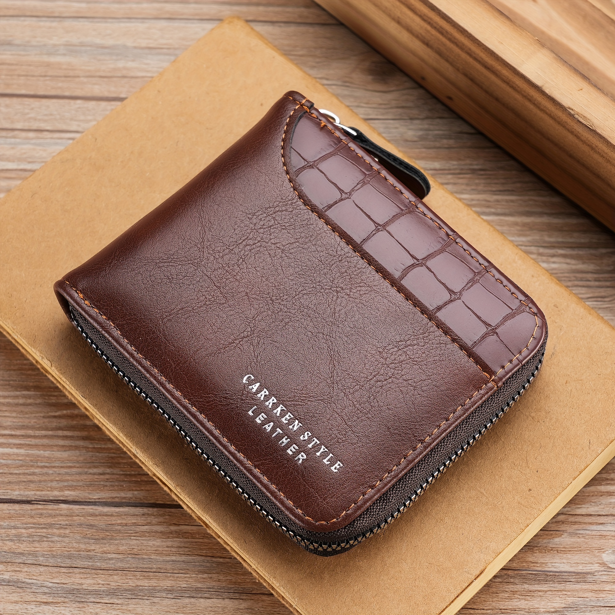 Retro Texture Men's Wallet Short Wallet Soft Leather Small Wallet Money  Card All-in-one Wallet - Temu