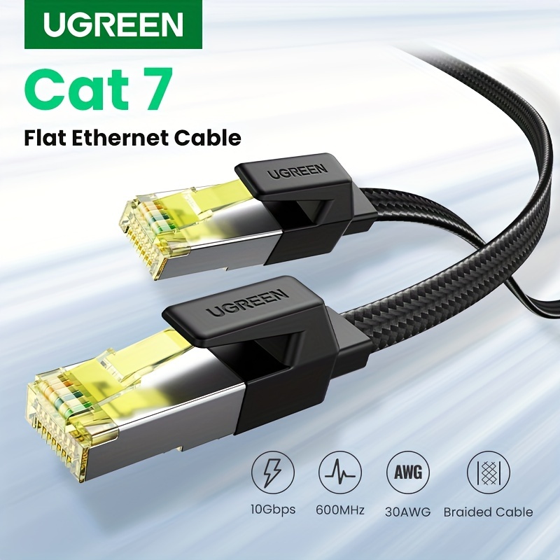 Ugreen Cat 7 Ethernet Cable Gigabit High Speed Internet Cable For Pc Ps5  Ps4 Xbox Modem Router Heavy Duty Lan Cables For Indoor Use Braided Flat Rj45  Network Cord Shielded