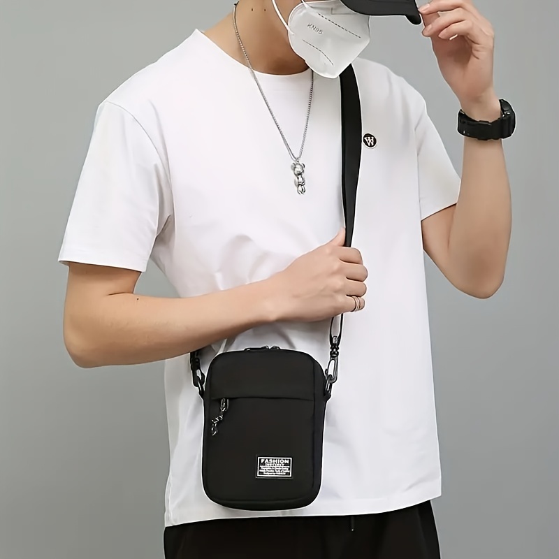 Crossbody Bag For Men, Canvas Shoulder Bag For Phone For Passport, Small  Side Bags For Men - Temu