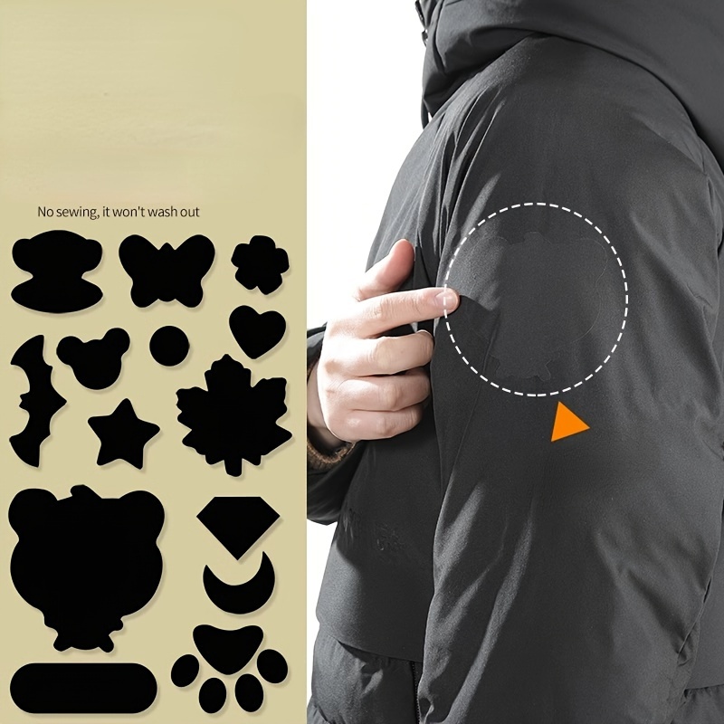 16pcs Patterns Combination Clothes Patches For Patching Down Jackets No  Trace Repair Ripped Patches Stickers Self-adhesive Seamless Repair Clothes  Pattern Stickers Patches