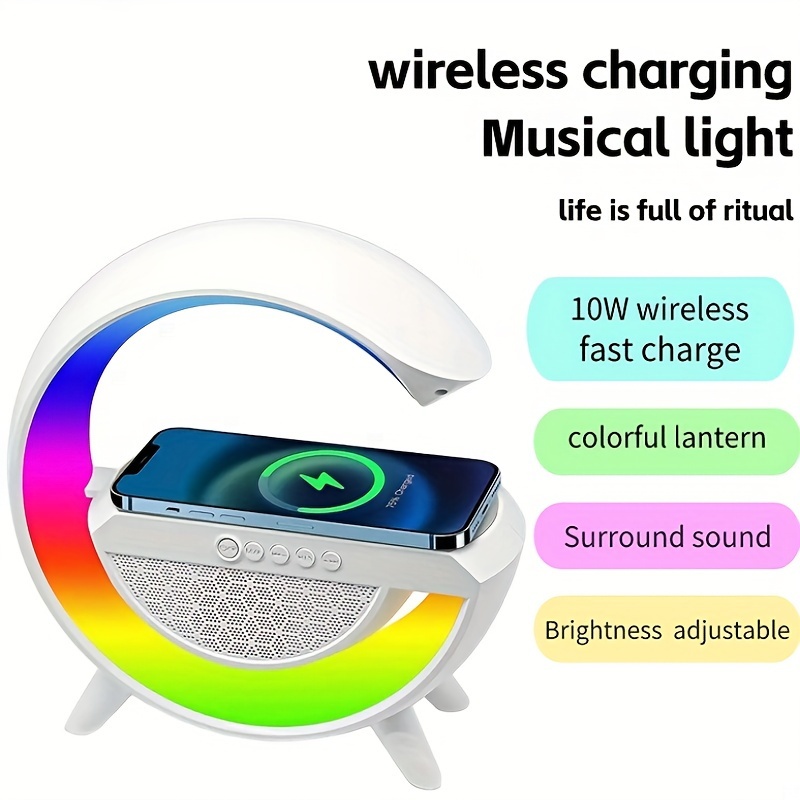 Enceinte Bluetooth Portable Lumineuse Haut-Parleur Bluetooth Lampe de  Chevet LED avec Contrôle Tactile, Lampe de