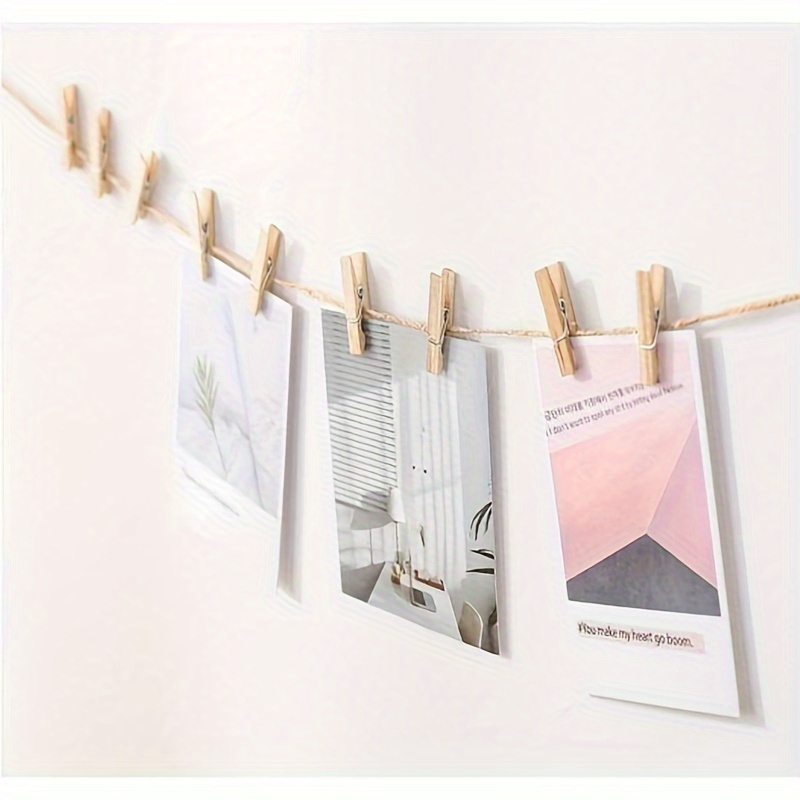DIY Mini Natural Wooden Clips Wooden Decorative Photo Clips
