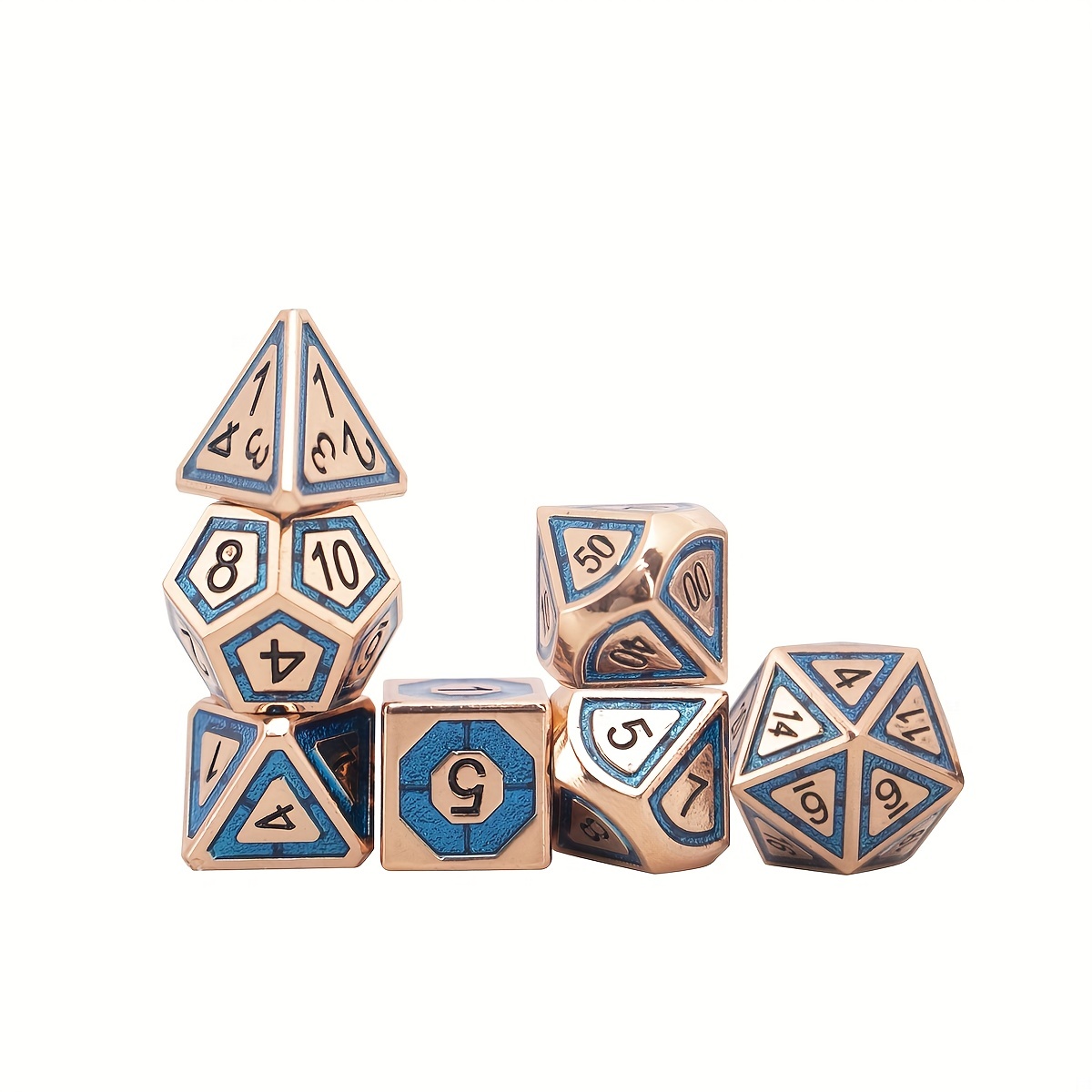 Set Di Dadi Dnd - Set Di Dadi In Metallo Dnd - 7 Pezzi Di Dadi D&d