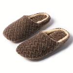 Home Slippers Soft Plush Cozy House Slippers Anti-skid Slip-on Shoes Indoor For Men Winter Shoes