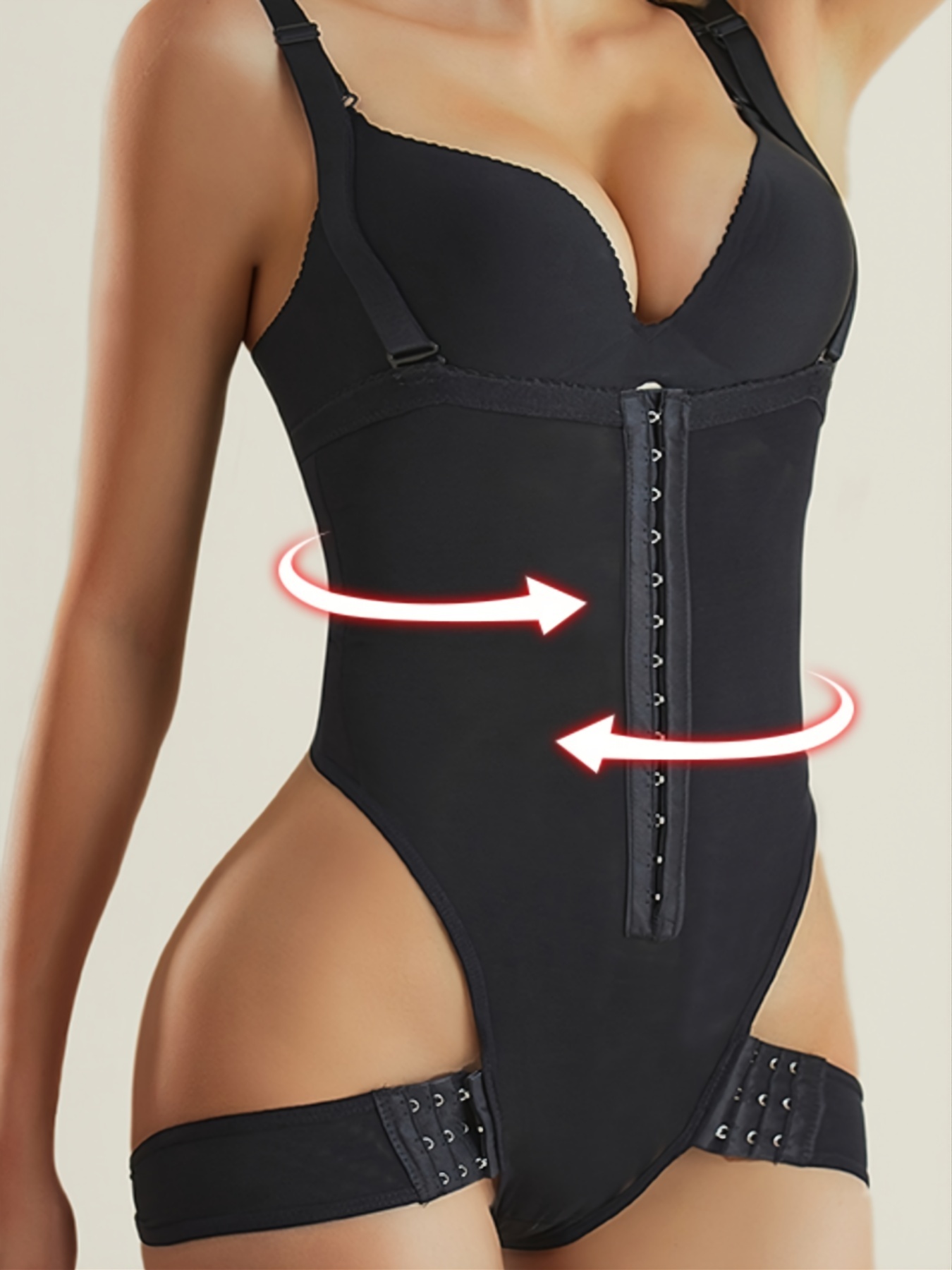 Enwejyy Womens Button Tummy Control Corset Bust Push Up Bondage One-Piece  Bodysuit Full Slip Underwear 