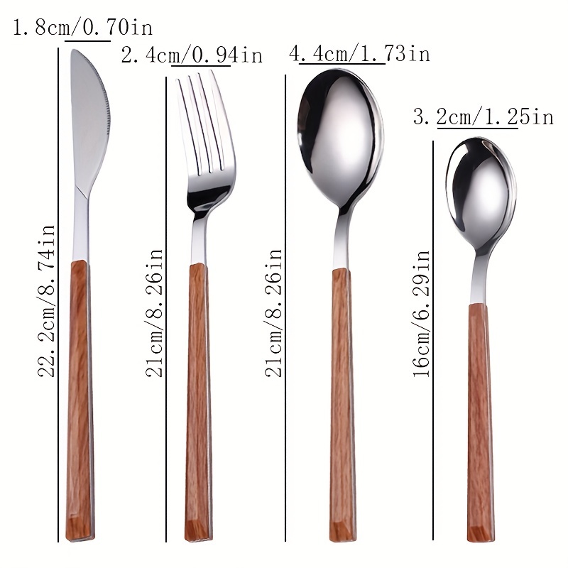 Comprar Vajilla de cocina para el hogar, juego de cubiertos de acero  inoxidable, 24 Uds., tenedores, cucharas