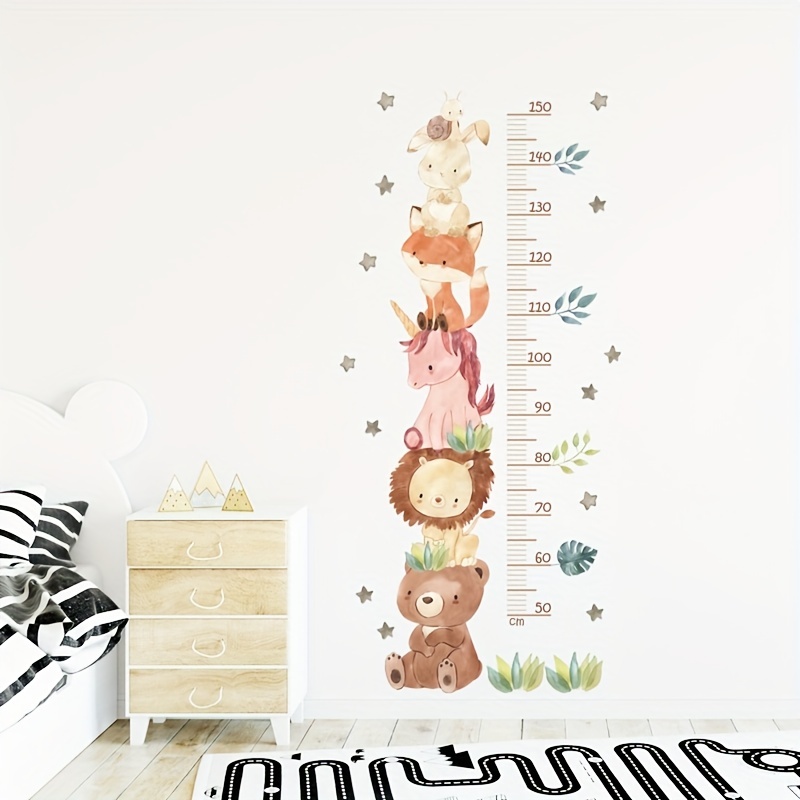 Cartoon Cute Animal Height Measurement Wall Stickers Room Temu