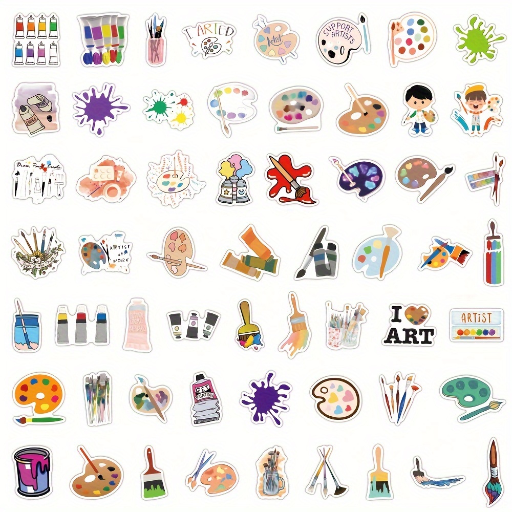 Vinyl Waterproof Stickers Art Painting Stickers For Water - Temu