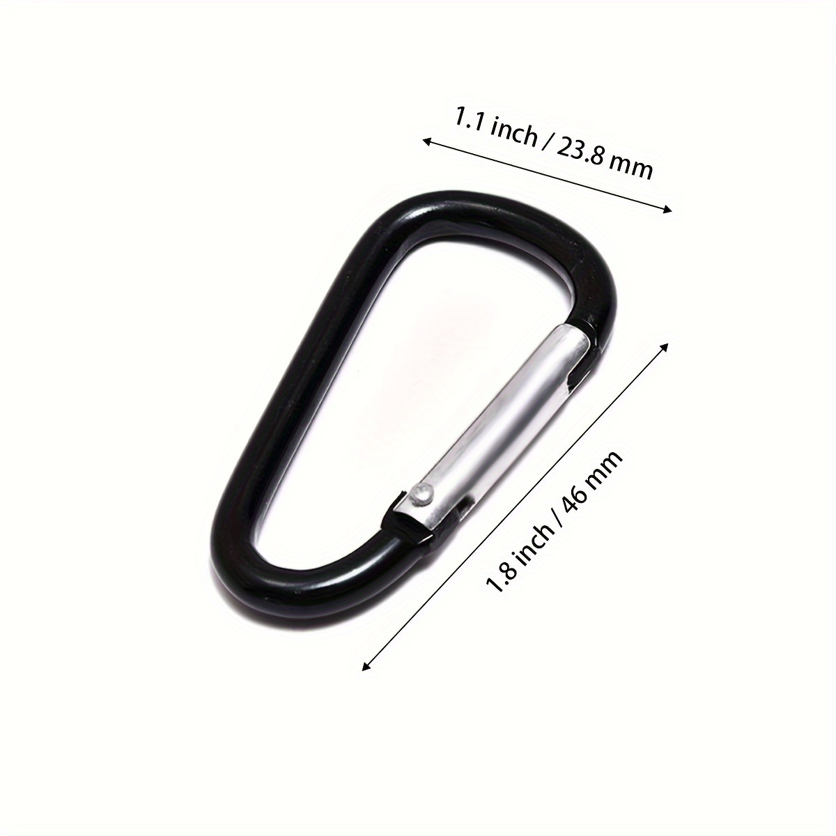10pcs Aluminum Alloy Carabiner Keychain Keyring D Ring Spring Snap Hook Key  Chain Buckle For Outdoor Camping Hiking, High-quality & Affordable
