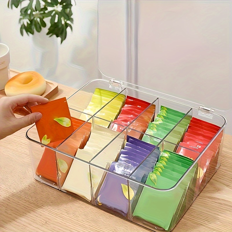 Plastic Condiments Storage Box With Doors Portable Tableware - Temu