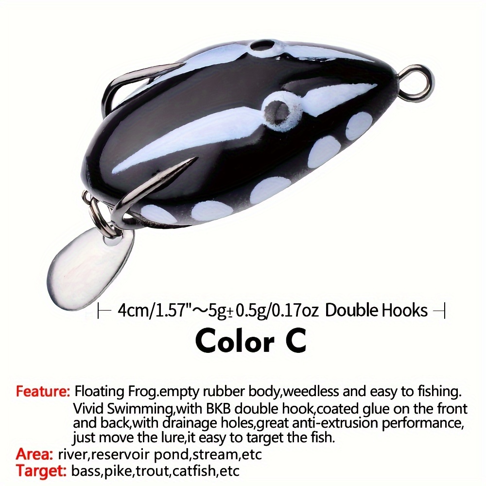 Bionic Frog Lure Blade Soft Bait Double Hook Black Fish - Temu