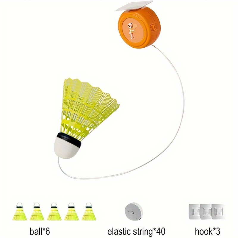 Badminton Rebound Trainer with 6 Balls