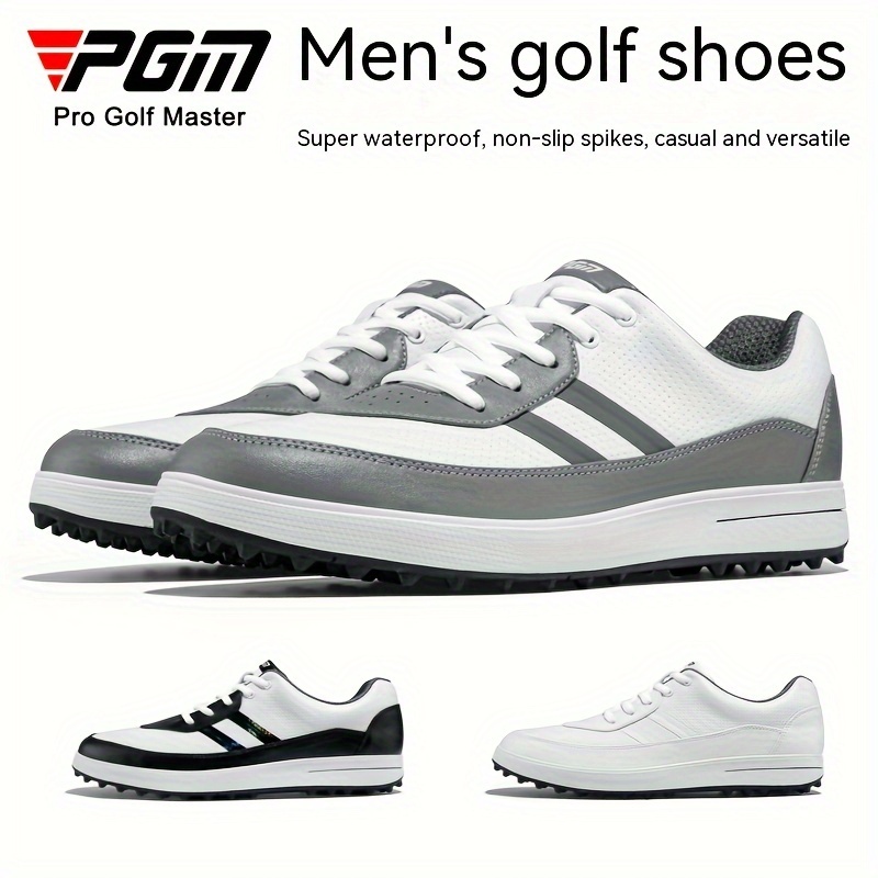 Men's Trendy Professional Golf Shoes, Comfy Non Slip Casual Durable Lace Up  Sneakers For Men's Outdoor Activities