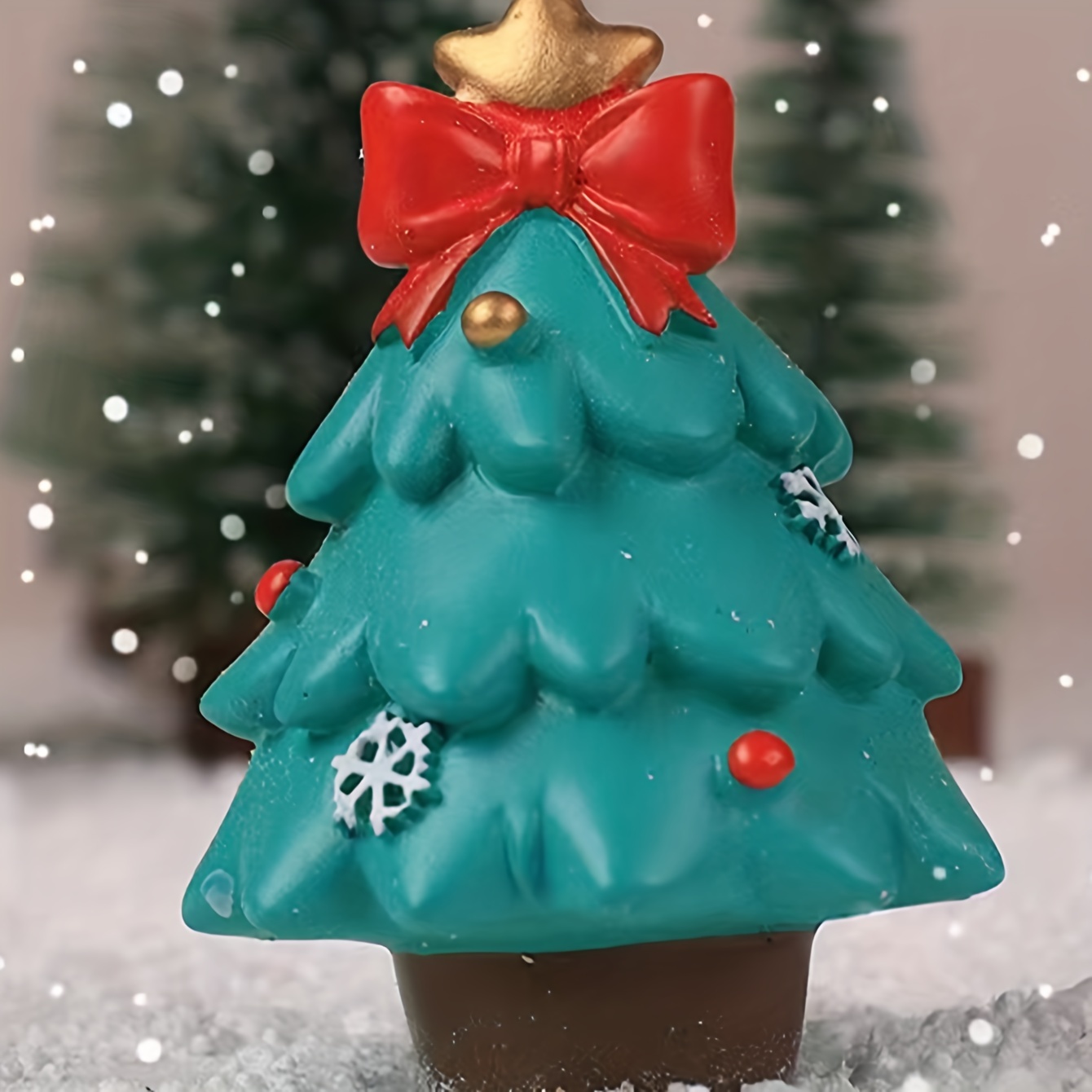 Christmas Tree Silicone Mold, 3d Fondant Mold For Diy Pudding