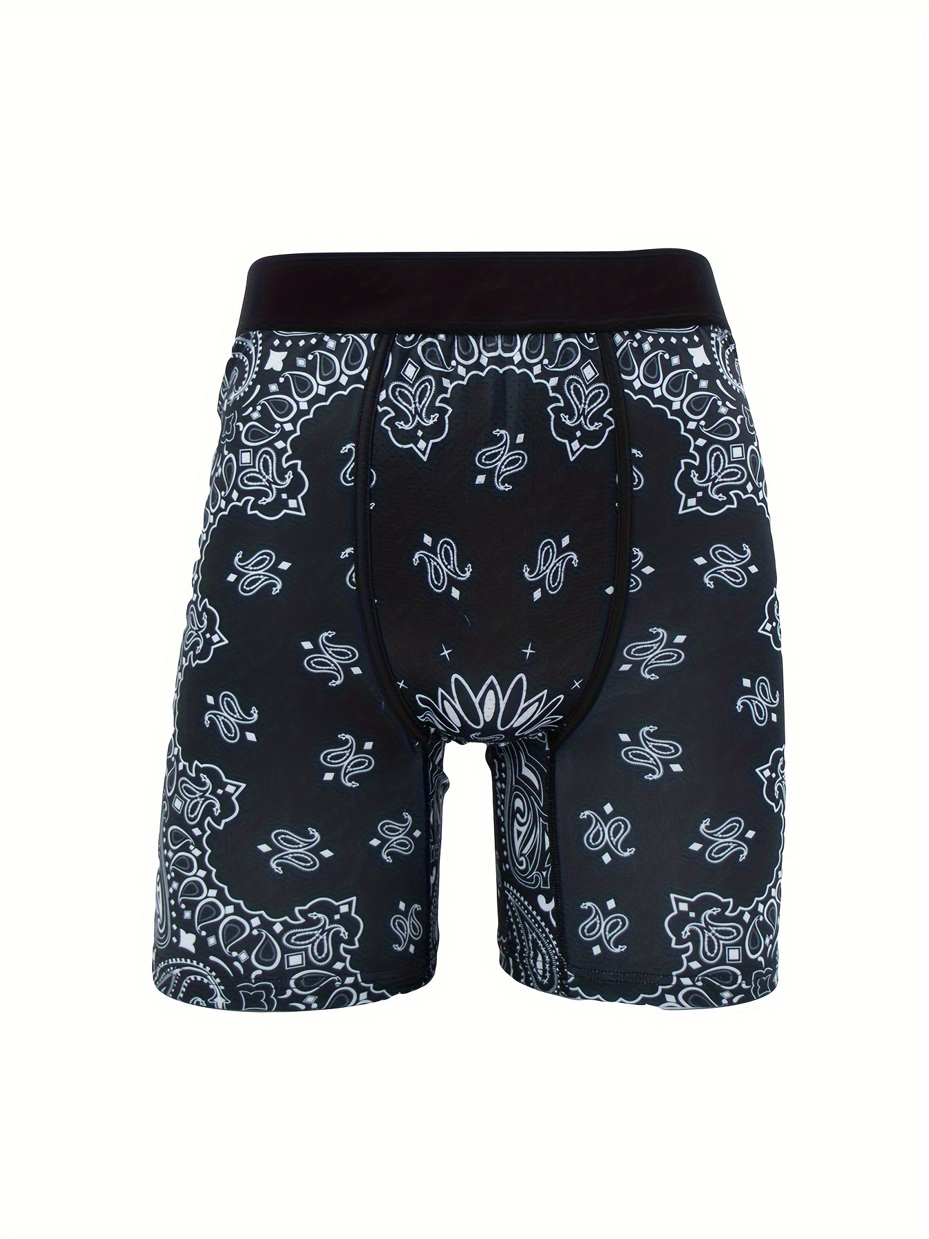 Men s Flamingo Print Long Boxers Briefs Shorts Breathable Temu