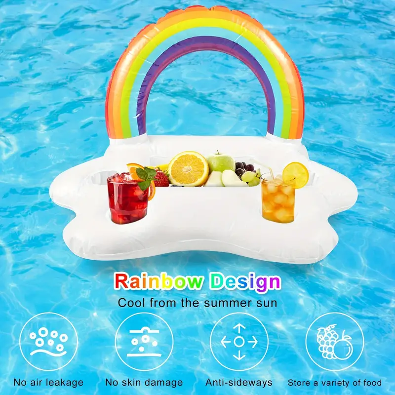 Outdoor Swimming Pool Water Floating Drink Cup Holder Toy Party Circle Pool  Air