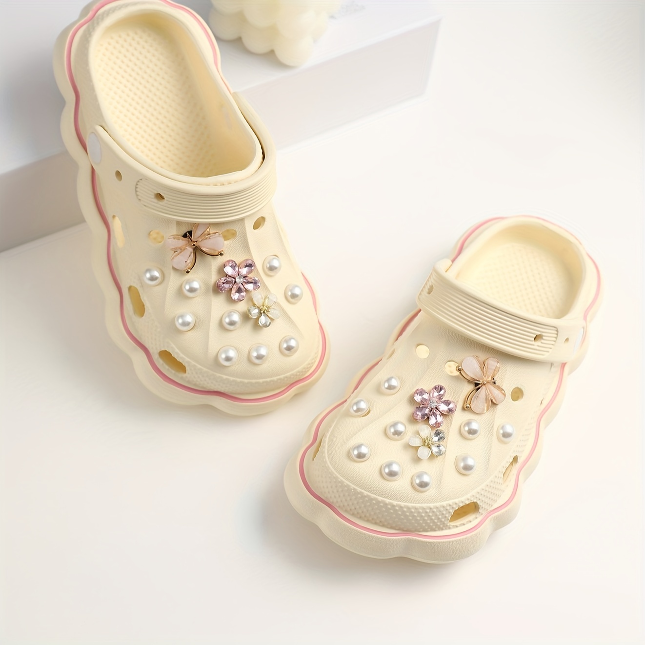 Faux Pearl Shoes Charms For Clogs Sandals Decoration - Temu