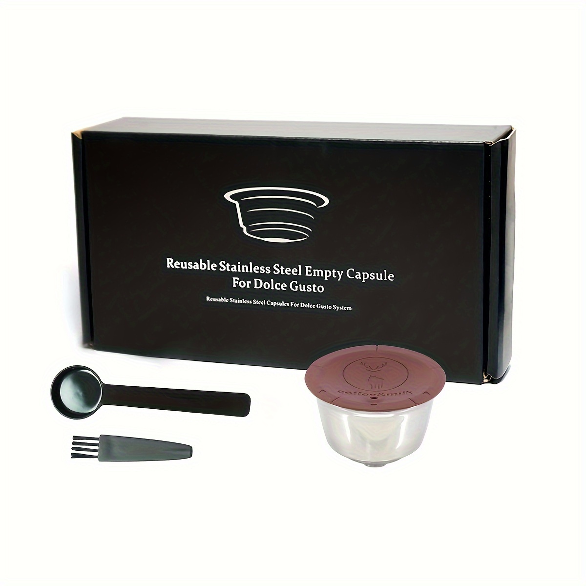 Cápsulas de café recargables, cápsulas de café de acero inoxidable  compatibles con máquinas Tassimo (pequeño-2.0 fl oz)