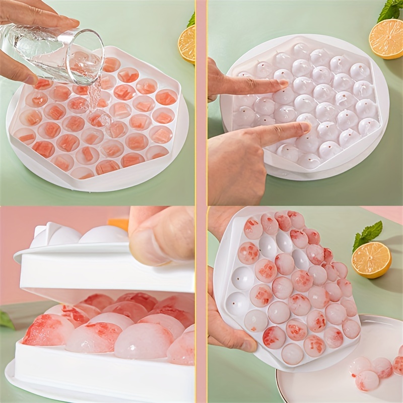 Ice Cube Mold Maker Tray Household Ice Storage Ice-making Box with