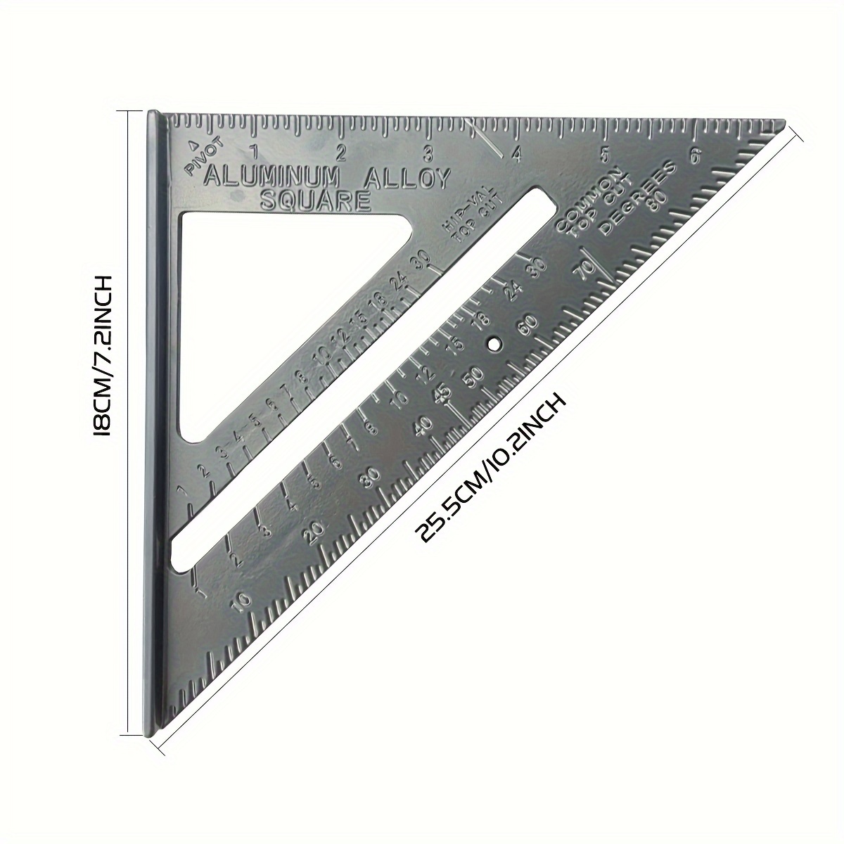 Right Angle Triangle Ruler 7 Inch Aluminium Alloy for Industrial