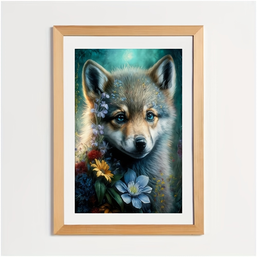 Meadow Flowers and Two Foxes 5D Diamond Painting