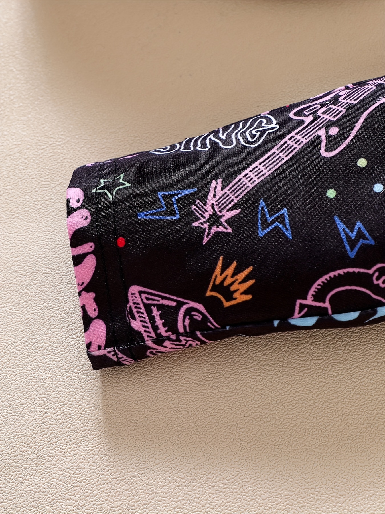 Girls' Graffiti Style Leggings for Spring Fall