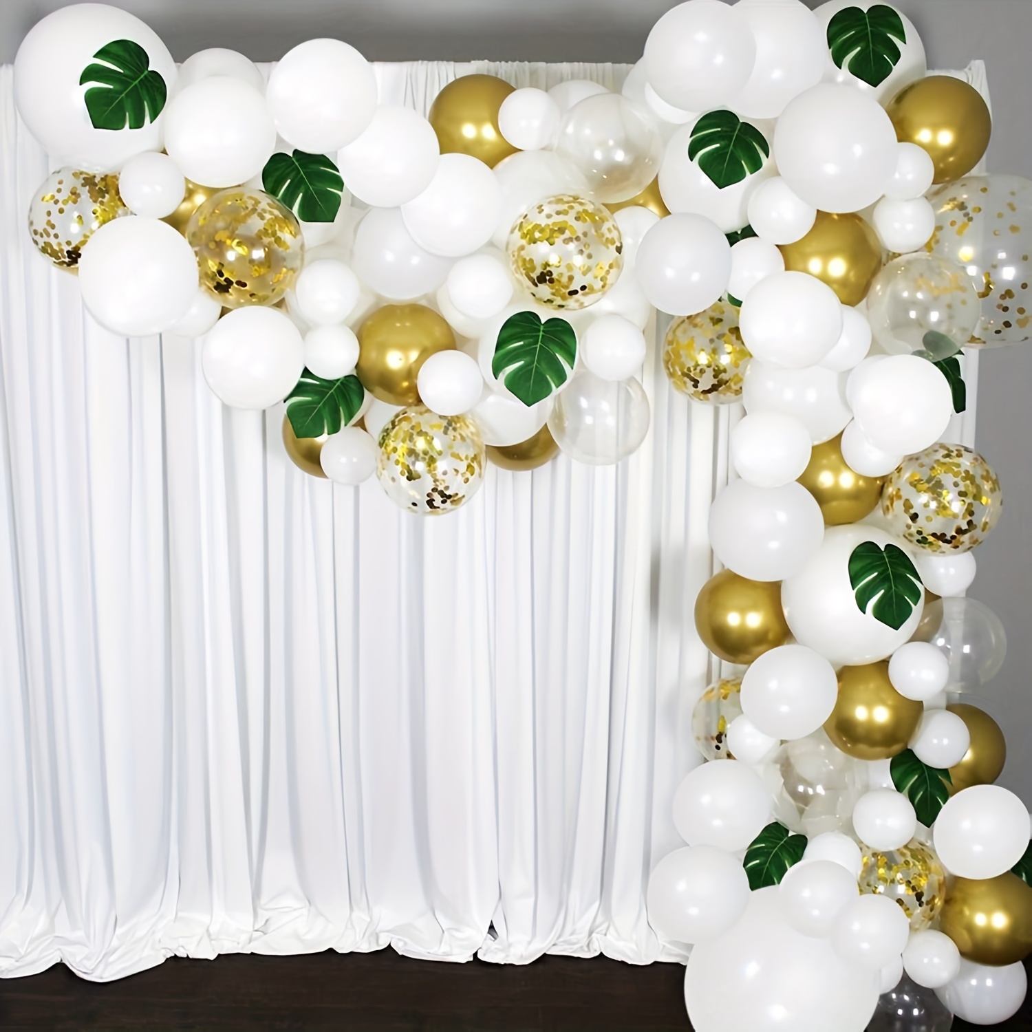  MIPPER 1 cortina cuadrada de seda de lluvia brillante de 3.2 x  6.5 pies, decoración de fondo para boda, cumpleaños, fiesta de Navidad (oro  rosa) : Electrónica