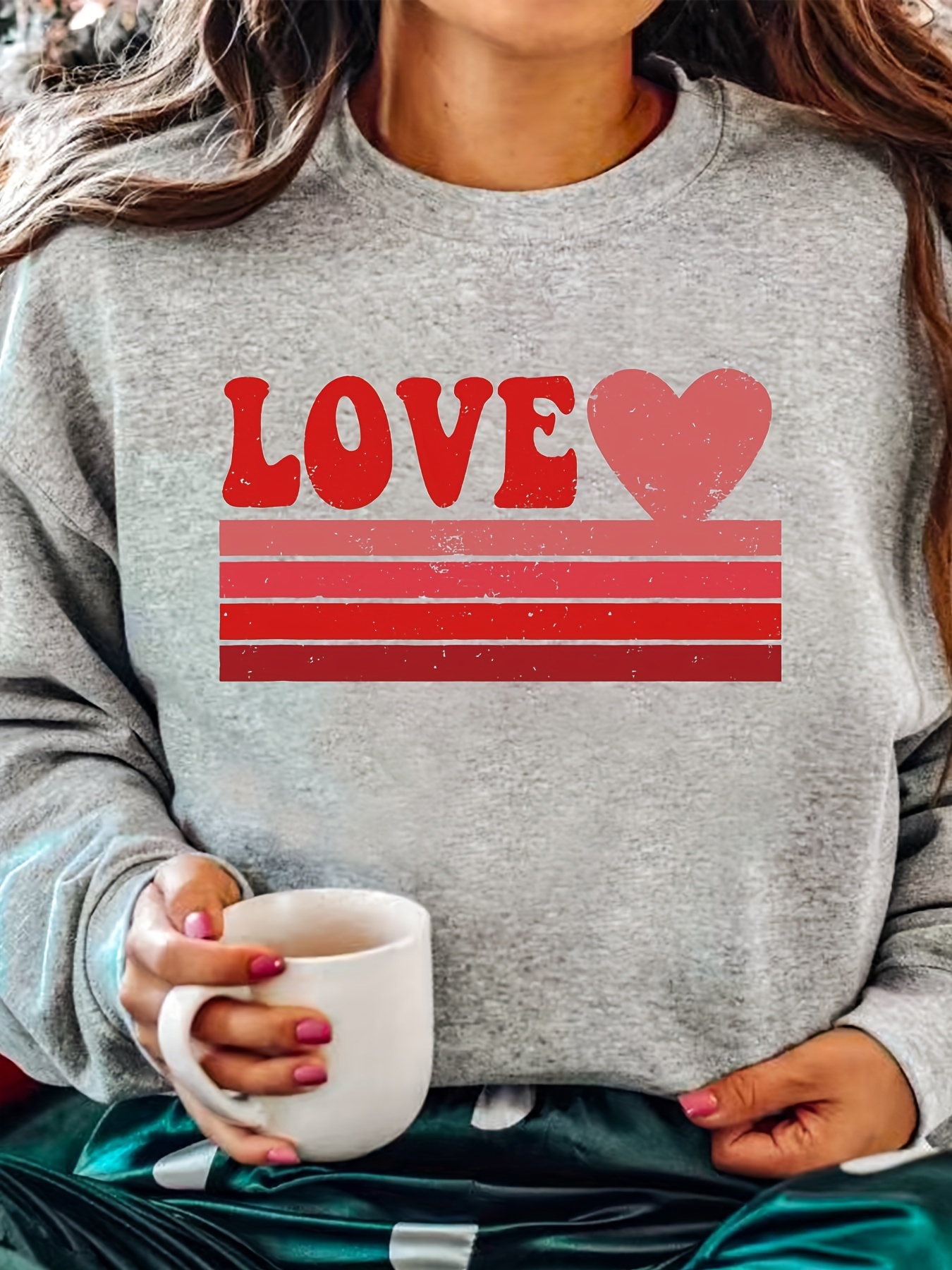  Love Sweatshirt, Valentines Crewneck Sweatshirt