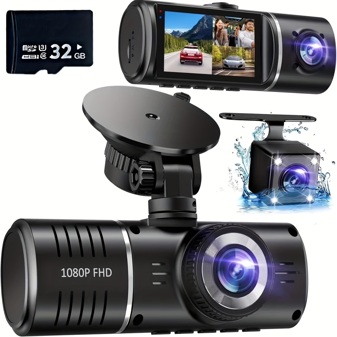 TOGUARD Camera de voiture 4K et Arriere 1080P HD Double Caméra