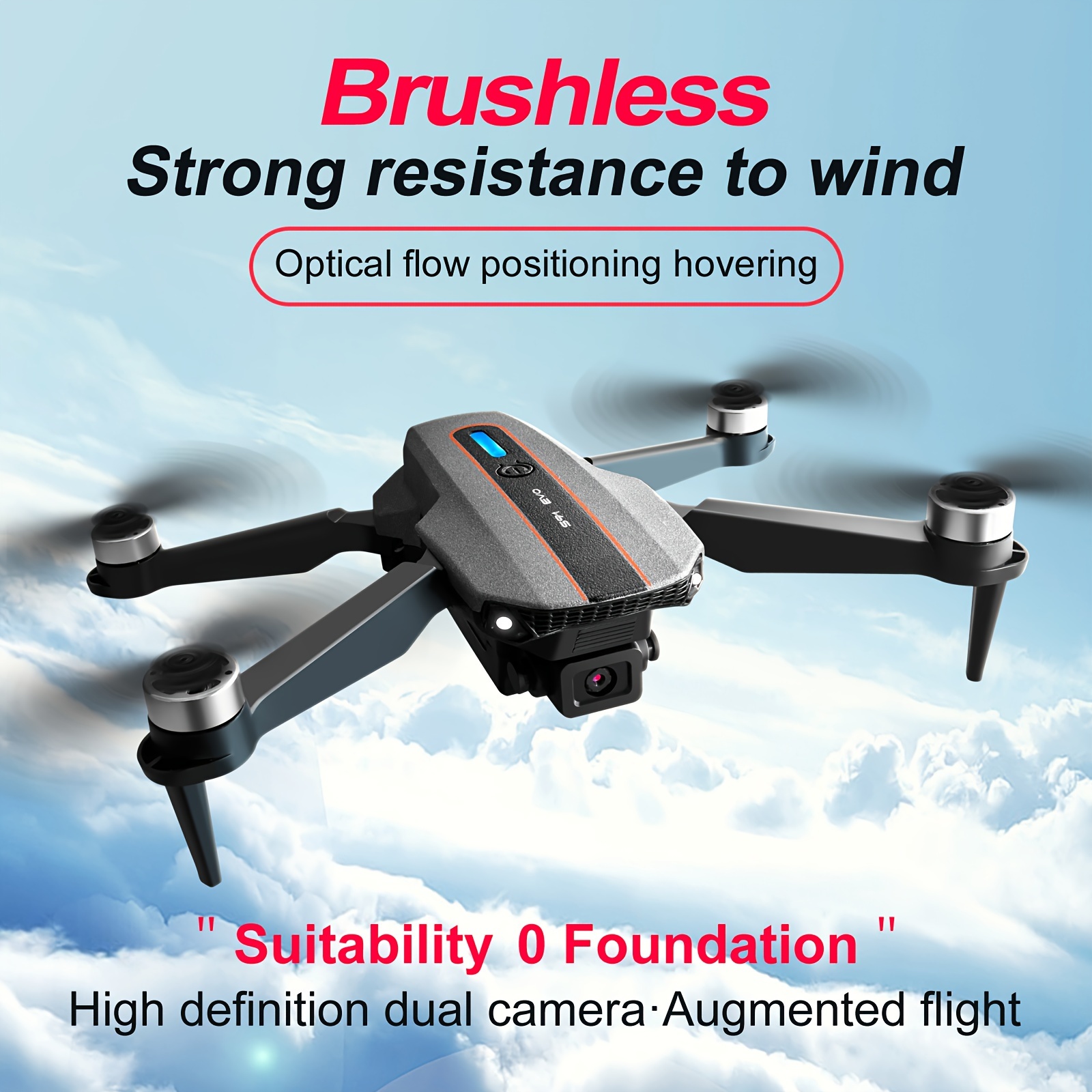 DRONE F166 avec double caméra - Drone avec caméra pour extérieur/intérieur  - Évitement