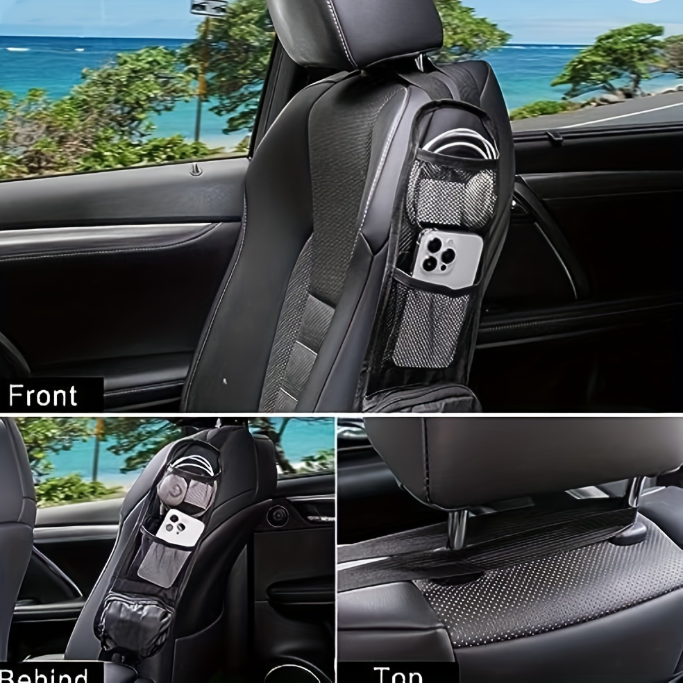 black multi seat organizer mesh pockets versatile Temu