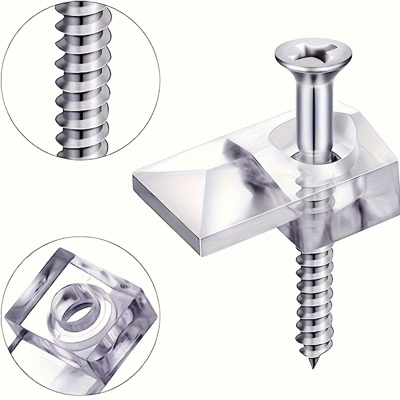 Mirror Holder Clips Kit Crystal Clear Plastic Mirror Clip - Temu