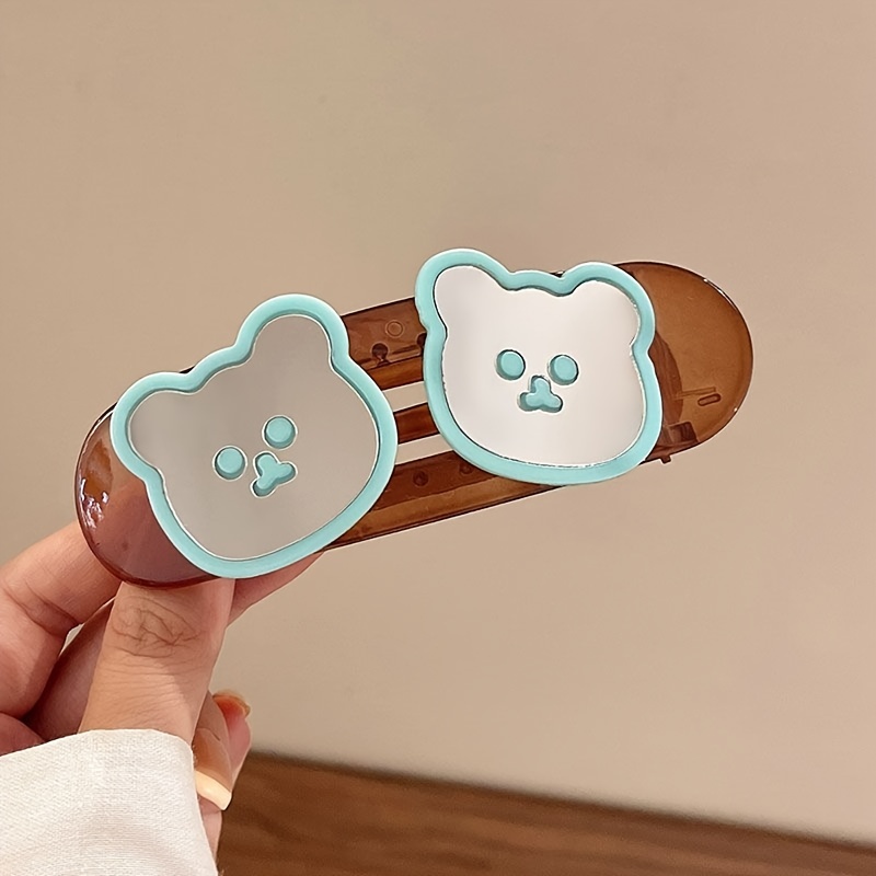 Cute Bear Decor Hairpins Candy Color Hair Clips Y2k Headwear - Temu