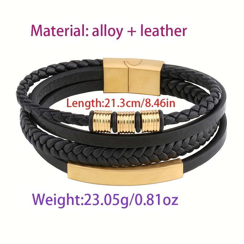 Men's Hand Woven Leather Rope Bracelet