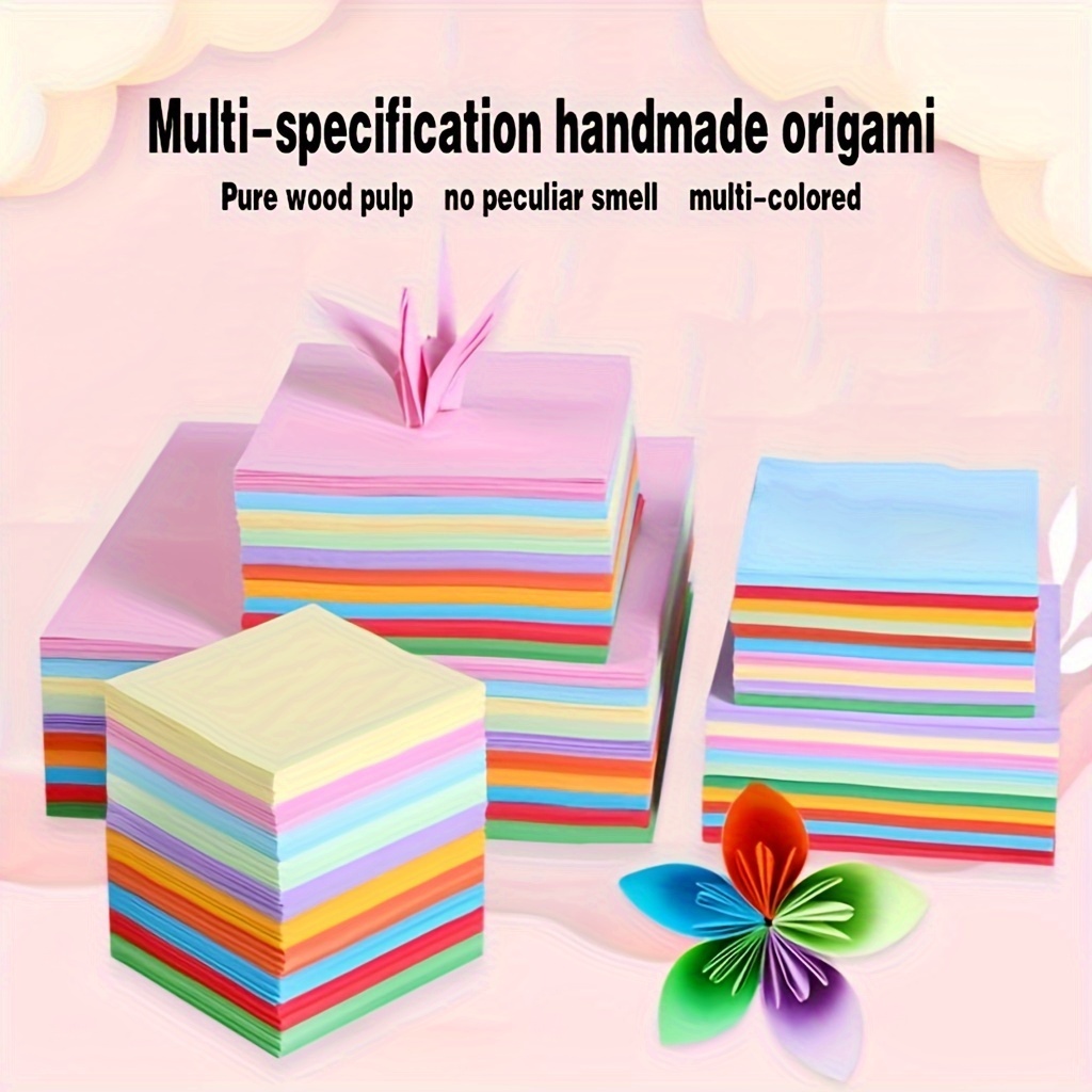 BELLE VOUS 1100 Fogli Origami Set Carta per Origami a Due Lati - Carta  Origami 15x15 cm - 10 Colori Vivaci - Carta da Origami Facili da Piegare 