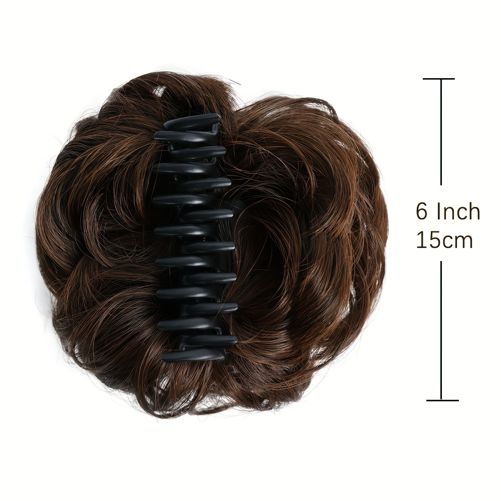 NEGJ Claws Clip In Messy Hair Bun Curly Clip In Claws Hairpieces