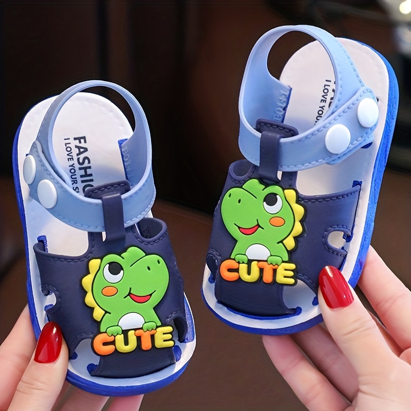 JIAGEYA Cartoon Dinosaur Charm Baby Sandals